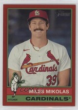 2025 Topps Heritage High Number SP Red Border Miles Mikolas #426 05gv