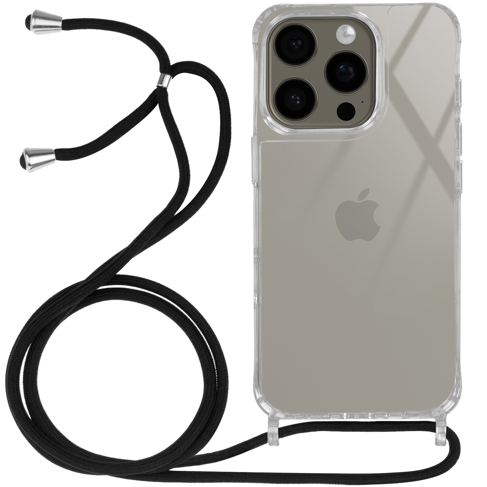 Coque silicone iPhone 16 Pro antichoc pour éviter les chutes avec sa chaîne