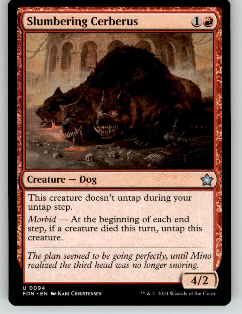 Slumbering Cerberus 94 Uncommon Foundations Magic: The Gathering Near Mint