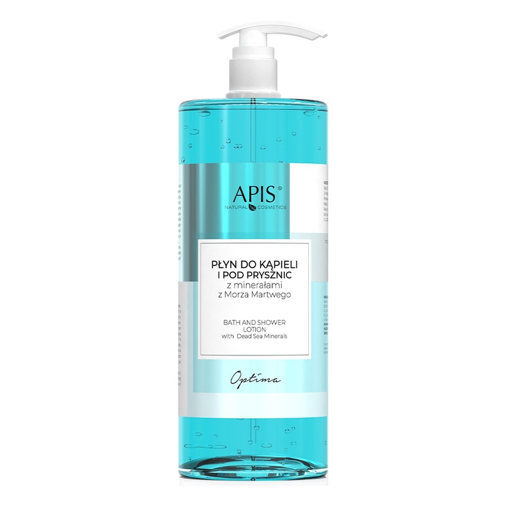 Apis Optima Bath and Shower Gel with Dead Sea Minerals Aloe Lavender 1L - Image 3
