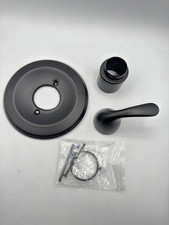 Shower Trim Kit Plate Handle, No Valve/Cartridge, For Delta 13/14, Black Matte