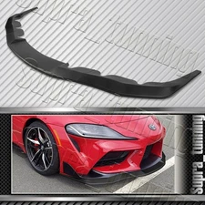 3PCS Front Bumper Spoiler Lip for 2019-2026 Toyota Supra A90 (Unpainted Black)