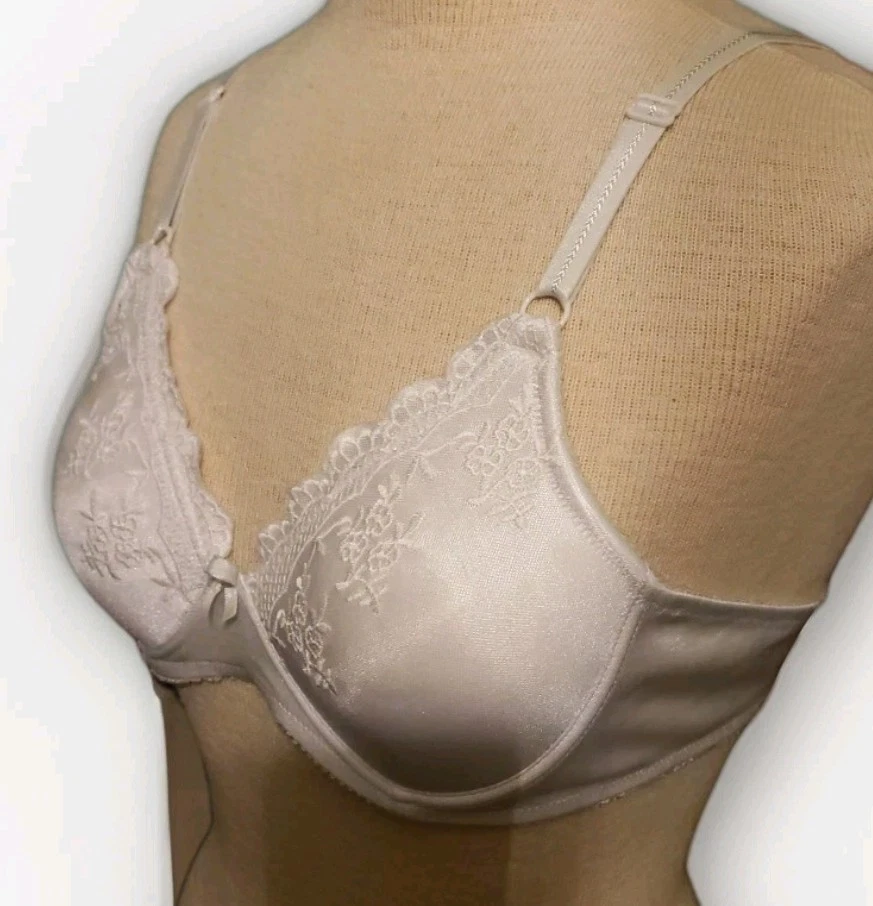 Sujetador con aros push up satinado floral blanco BESTFORM de colección talla 36A Foto 4 de 4