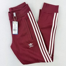 ADIDAS 3 Stripes Jogger Sweatpant Size S Mens Adicolor Shadow Red JM6136