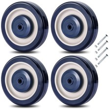 FLKQC 4 Pack Shopping Cart Replacement Wheels Kit 5-inch 5 inch, Blue