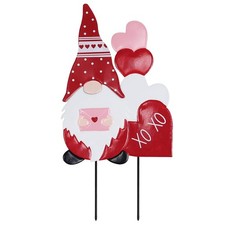 Valentines Day Decorations Outdoor, Metal Gnomes Decorative Garden Stakes wit...