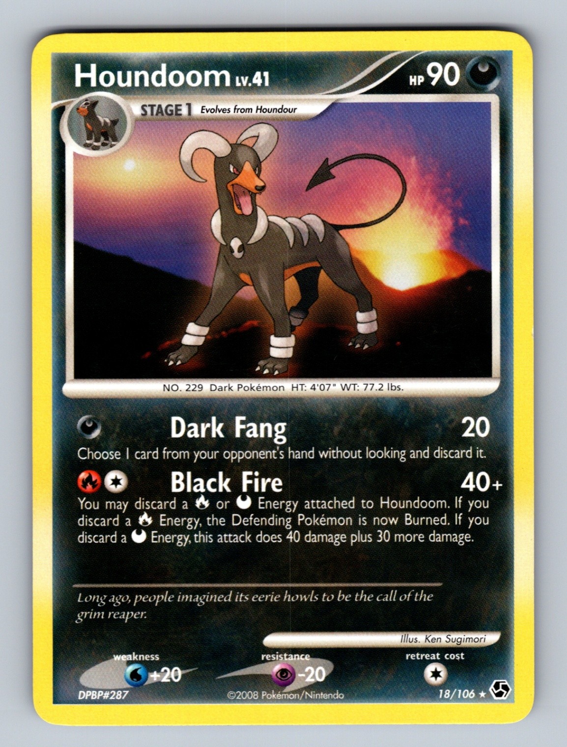 Houndoom - 18/106 Rare Great Encounters - LP Pokemon TCG