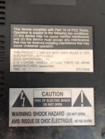 SEGA Saturn Black Model MK-80000A Game Console 11 Games NFR 1 Controller Manual