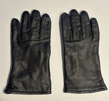 UnBranded Unisex Black Gloves Leather Fully Lined Winter Warm Super Soft Size 9