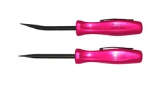NEW* Snap-On POCKET PRY BAR SET~ BENT & STRAIGHT *ELECTRIC PINK HARD HANDLES* 5"