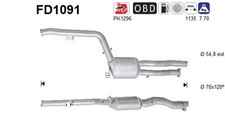AS DPF Rußpartikelfilter Dieselpartikelfilter FD1091 Cordierit für MERCEDES W211