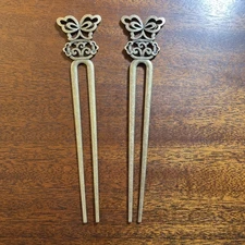 Antique Bronze Hair Pins U Shaped Pins (2)