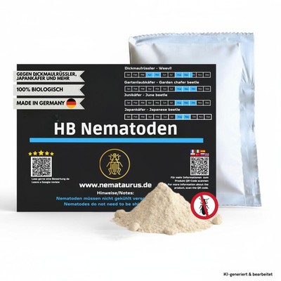 HB Nematode gegen die Larven von Dickmaulrüssler Gartenlaubkäfer Junikäfer