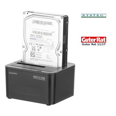 Xystec USB-3.0-Dockingstation für SATA-Festplatten & -SSDs, mit Klon-Funktion