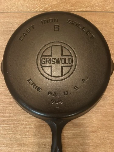 Griswold #8 LBL Cast Iron Skillet, Sits Flat, Restored, No Cracks Or Chips