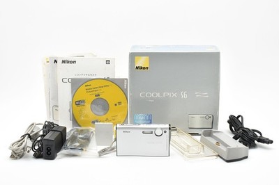 Nikon COOLPIX S6 Silver 6.0MP Digital Camera Clean Optics Excellent Japan　eb9
