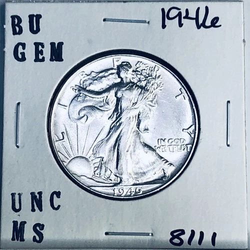 1946 BU GEM LIBERTY WALKING SILVER HALF UNC MS+++ U.S. MINT RARE COIN 8111
