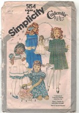 ​Vintage Pattern Simplicity 5154 Cinderella Dress Pinafore Victorian Cottage