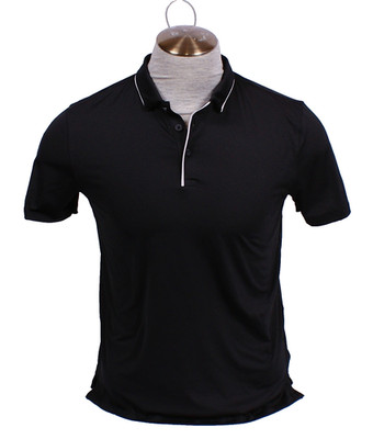 Puma Youth Boy's L Black Short Sleeve Polo Shirt Stretch