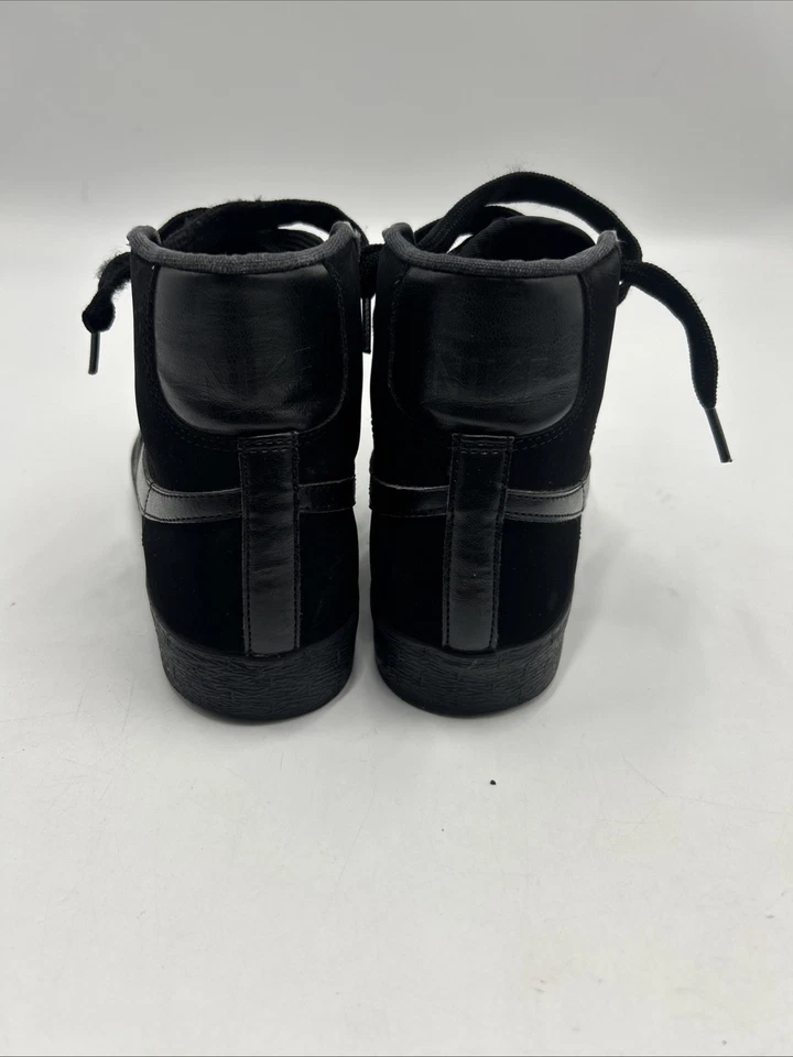 NIKE BLAZER HIGH TRIPLE BLACK WOMENS SIZE 9.5 317808-003 - Image 3 of 4