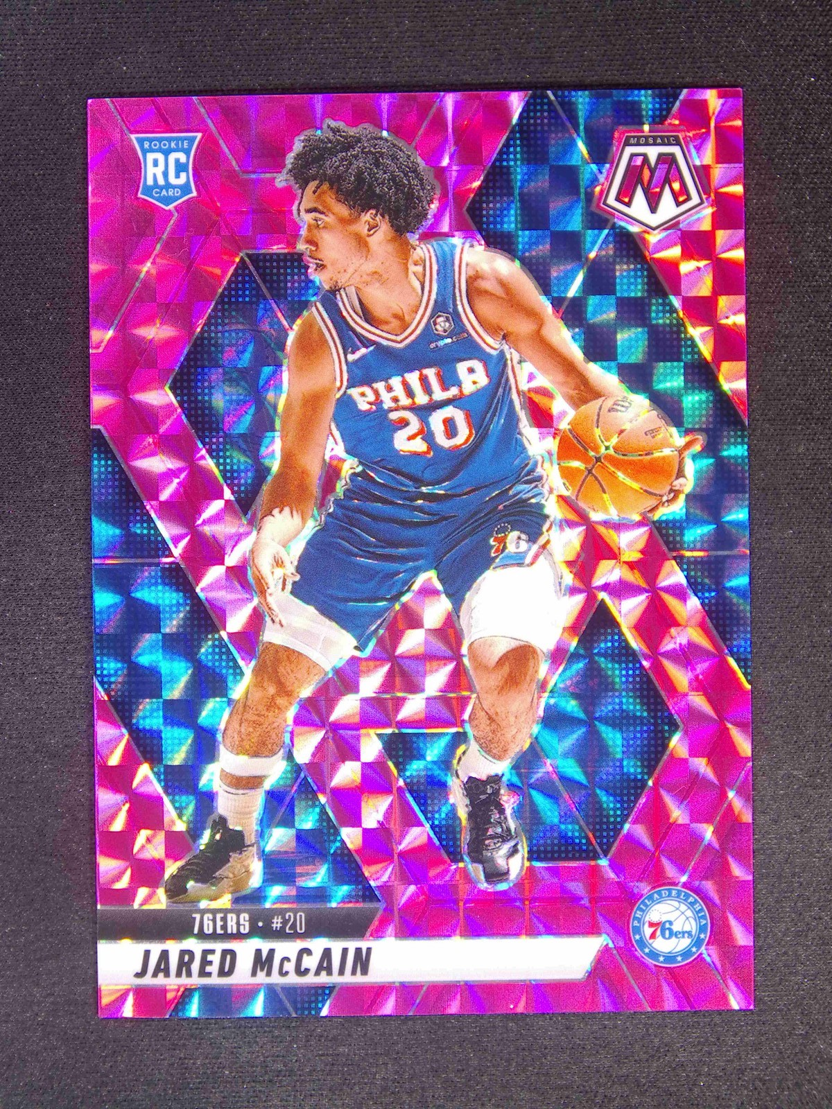 2024-25 Panini Mosaic Jared McCain #228 RC Rookie Pink /175