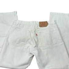 Vintage Levi  s 501 button fly 90s straight leg white jeans 34x30 USA made
