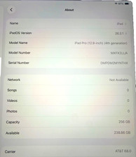 Apple iPad Pro 12.9 4th Generation 256GB Cellular ATT with Magic Keyboard
