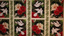 CLEARANCE - 'A PEACEFUL SEASON' CHRISTMAS SAMPLER PANEL FABRIC - SOUTH SEA