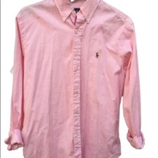 Ralph Lauren Long Sleeve Classic Fit Pink Shirt Men Size 16 34/35