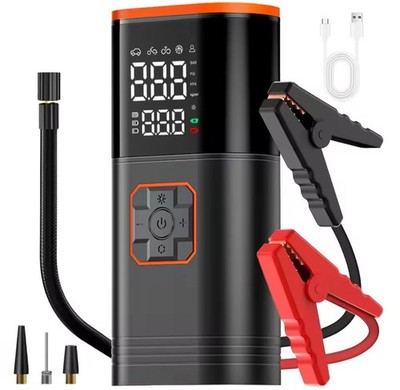Tragbarer Auto Reifenfüller Luftkompressor USB Wiederaufladbar 130 PSI Digitalpumpe