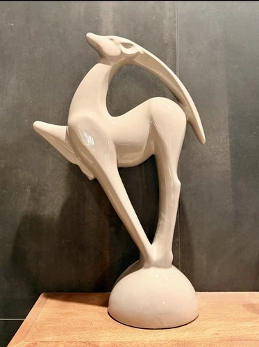 Vintage Royal Haeger Antelope Gazelle Statue Ceramic Mid-Century Modern 21”