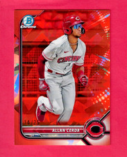 ALLAN CERDA 2022 Topps Bowman Draft Chrome Sapphire Edition ORANGE /25 BDC-22 Re