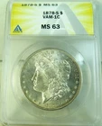 1878 S Morgan dollar ANACS MS63 *VAM 1C reverse die used in 1879* CLC