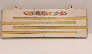 Vintage Wooden Farmhouse 4 Arm Swivel Drying Rack Towel Bar Wall Rack Retro