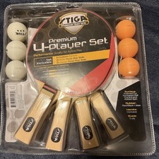 STIGA Classic Ping Pong 4-Player Table Tennis Set Ping Pong Paddles Balls Set
