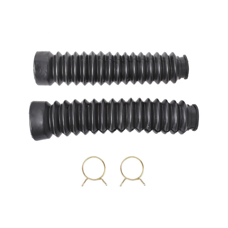 2x Black Front Fork Shock Boots for 1985-1987 Honda ATC Big Red 250ES - Изображение 2 из 4