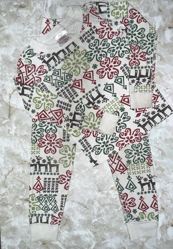 HANNA ANDERSSON Christmas Deer Pajamas Size 5 Holiday Organic Cotton 2 pc Set - Picture 1 of 9