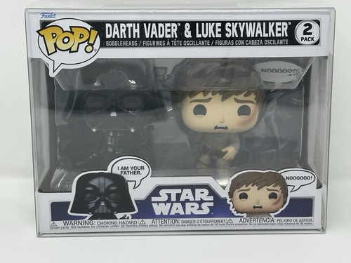 Funko Pop! Star Wars: Darth Vader & Luke Skywalker 2 Pack #780 with Protector - Picture 3 of 9