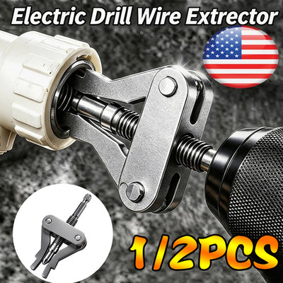 Pipe Extractor Tool Broken Thread Puller Hex Shank Power Drill NEW US