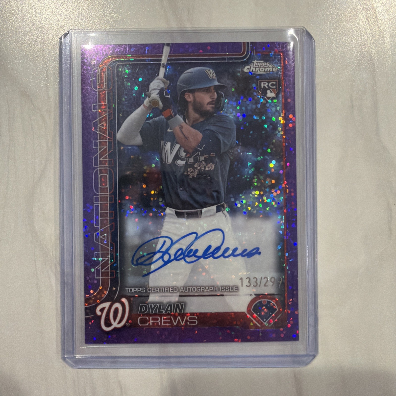 2025 Topps Chrome Rookie Autographs Dylan Crews #RA-DC Purple Refractor /250