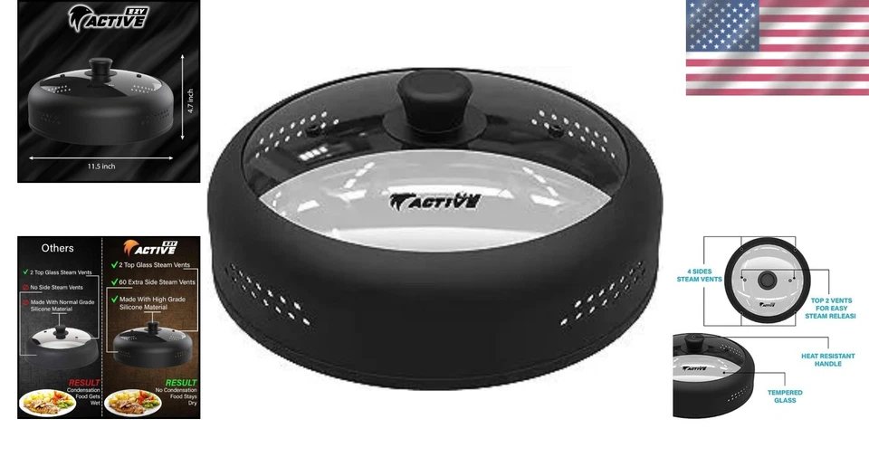 Large Splatter Guard Lid for 6-12 inch Plates - Image 2 of 4