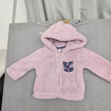 Just One You Carter's 3M Baby Girl Purple Sherpa Hooded Jacket Floral Pocket