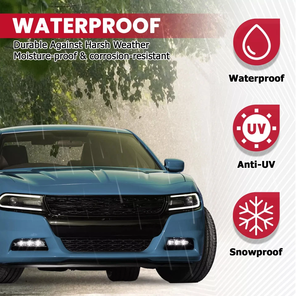 Par de luces antiniebla LED estilo fábrica luces de parachoques con interruptor para Dodge Charger 15-22 Foto 3 de 4