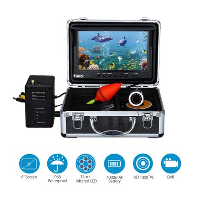 Eyoyo 9 Zoll TFT Farbbildschirm Unterwasser-Angelkamera 30M Video Fischfinder