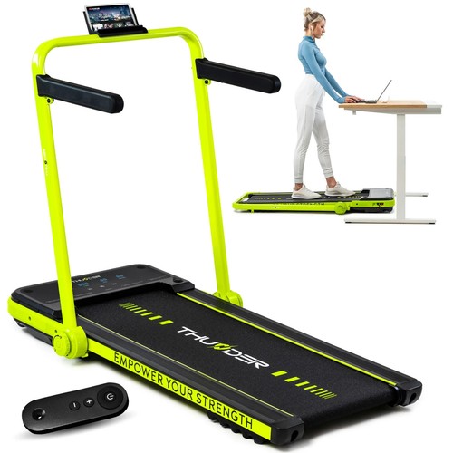 THUNDER® IMPACT-LIME officiel Tapis de Course Électrique 10km/h LED Pliable Vélo d'Appartement 130kg