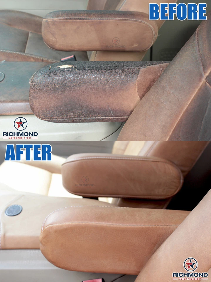 Кожаный чехол на подлокотник со стороны водителя для Ford F-250 F-350 King Ranch 2003–2007 годов выпуска - Изображение 3 из 4