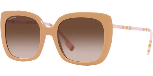 New! Burberry BE4406U 300273 Havana Oversized Sunglasses, Authentic Burberry BE4406U L (55 - 20) with Brown lenses and Brown  main image 3