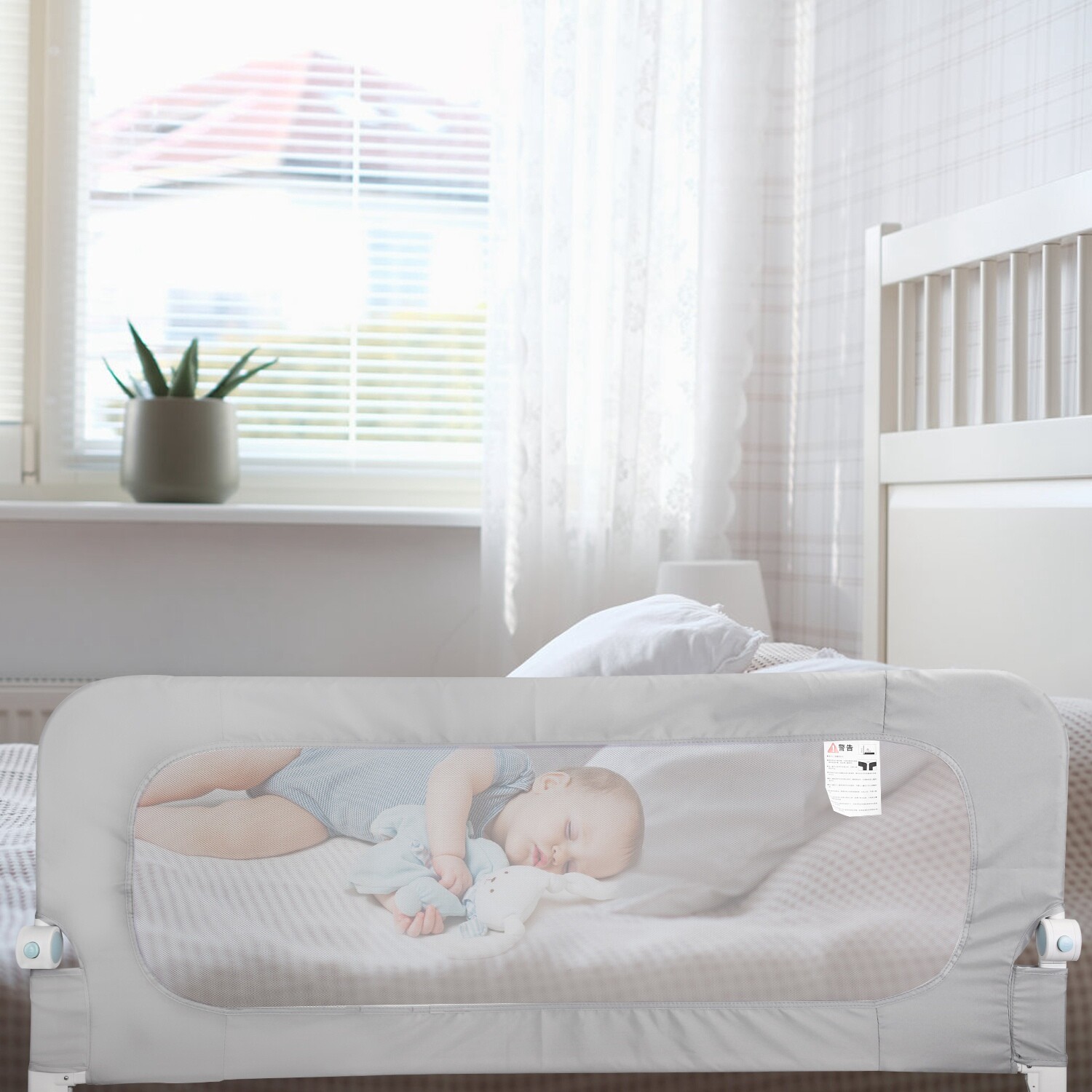 57.5" Baby Bed Rail Guard for Toddlers Child Safety Side Railing Guards for Kids