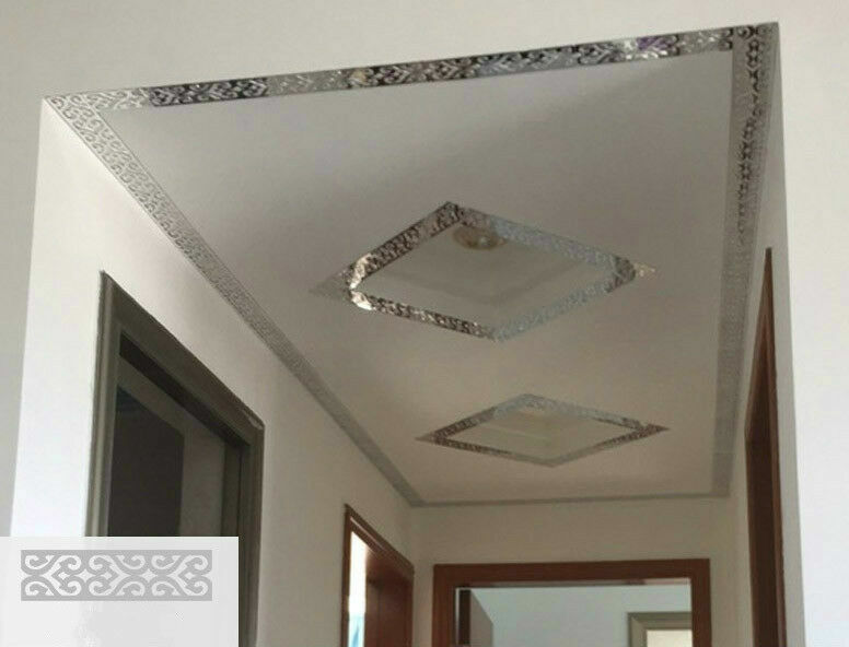 Acrylic Mirror Self Adhesive Wall Skirting Border DIY Stickers Decor