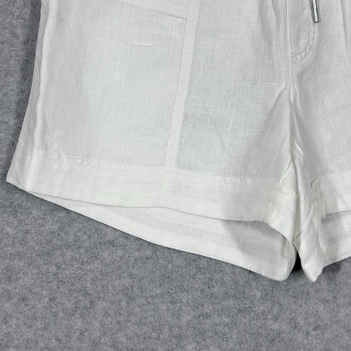 Athleta Shorts Womens 2 Cabo Linen Drawstring Cargo Pocket Pull On Elastic Waist - Picture 3 of 13